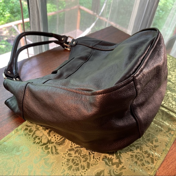 Aleanto Collezioni Made in Italy black leather cute large bag. Cute design. - Picture 6 of 15